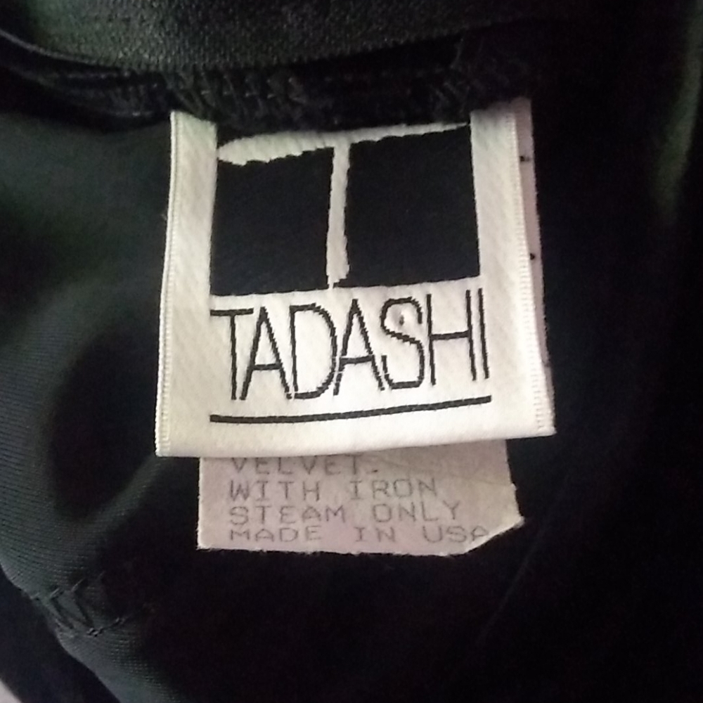 Tadashi Vintage Black Velvet Long Gown - Picture 6 of 7